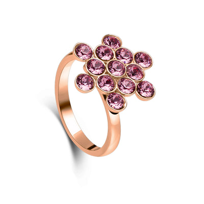 Ring Wildflower 925 Silber rosa verstellbar#oberflache_rosevergoldet