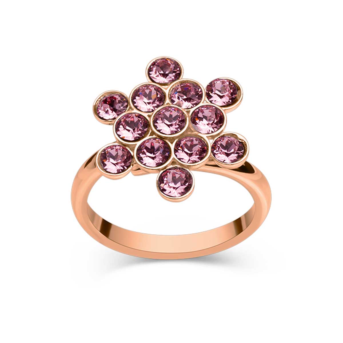 Ring Wildflower 925 Silber rosa verstellbar#oberflache_rosevergoldet