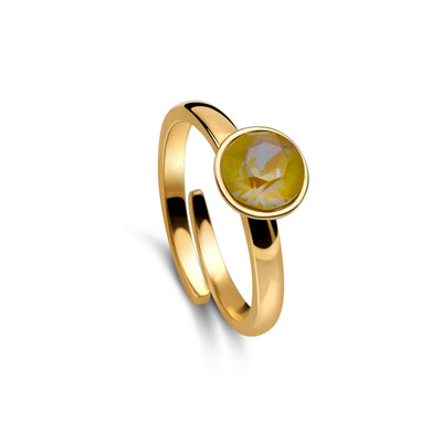 Ring 925 Silber gelb verstellbar#oberflache_vergoldet