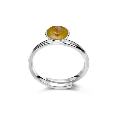 Ring 925 Silber gelb verstellbar#oberflache_silber