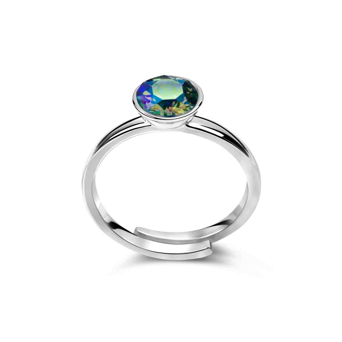 Ring 925 Silber blau verstellbar#oberflache_silber