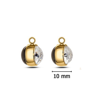 drehende Ohrring Anhänger 925 Silber Achat crystal Dome
