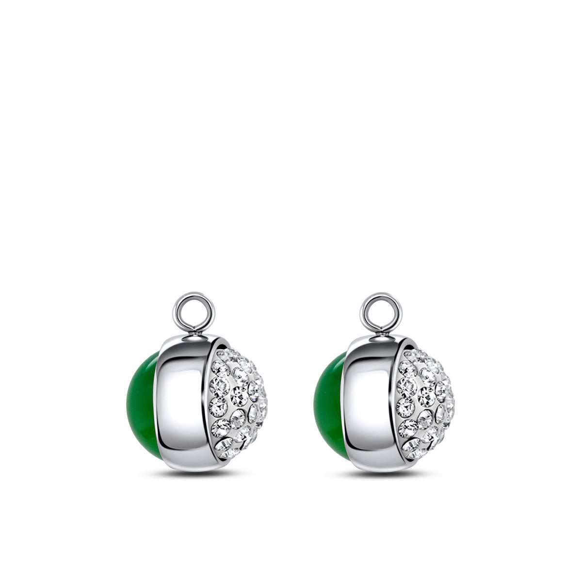 drehende Ohrring Anhänger 925 Silber Achat grün