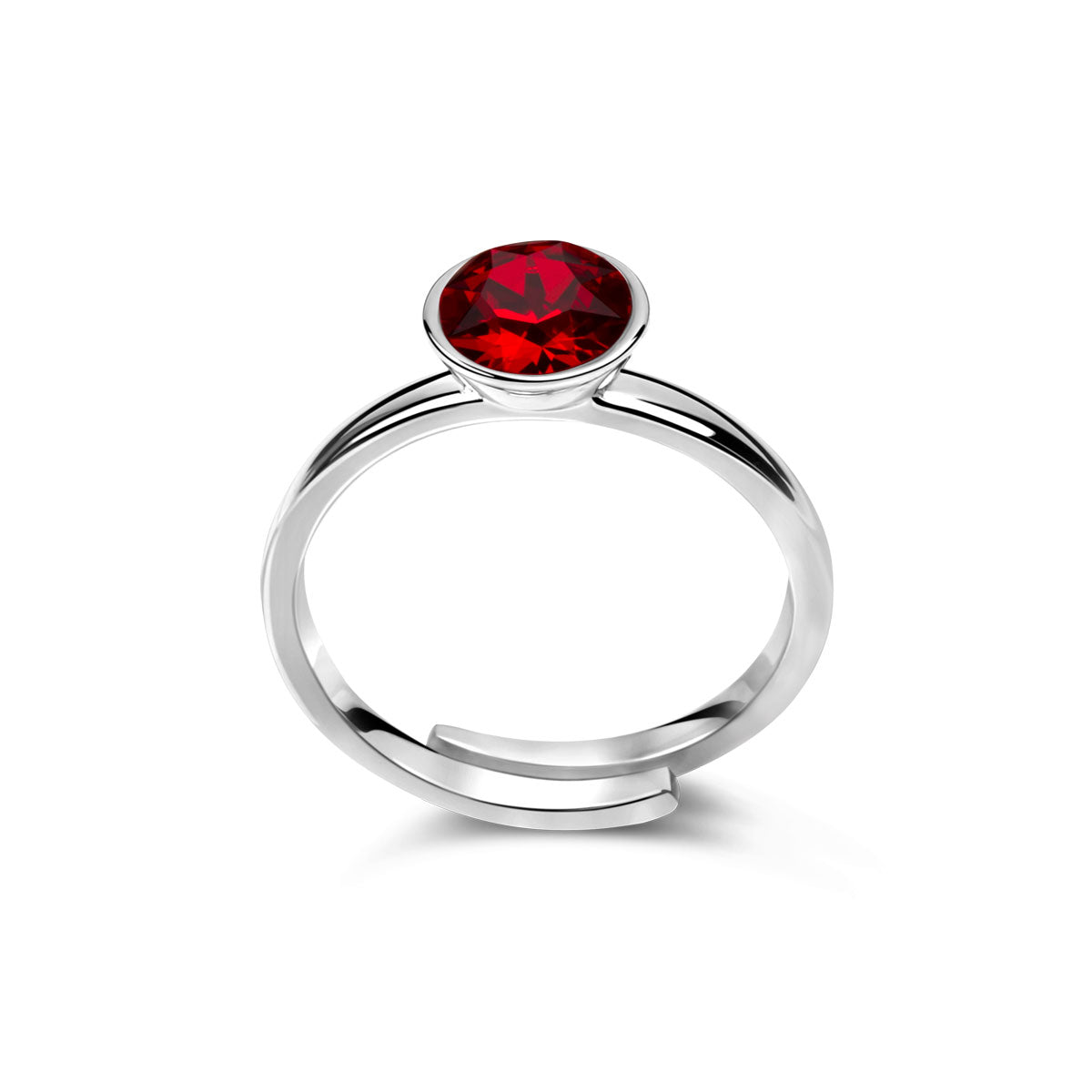Ring 925 Silber roter Stein#oberflache_silber