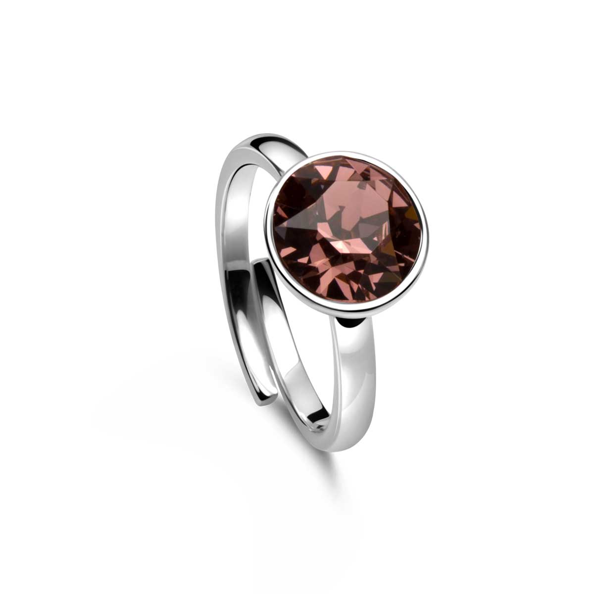 Ring 925 Silber rosa verstellbar#oberflache_silber