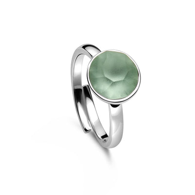 Ring 925 Silber grün Zirconia#oberflache_silber