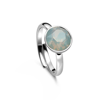 Ring 925 Silber Kristall opal verstellbar#oberflache_silber