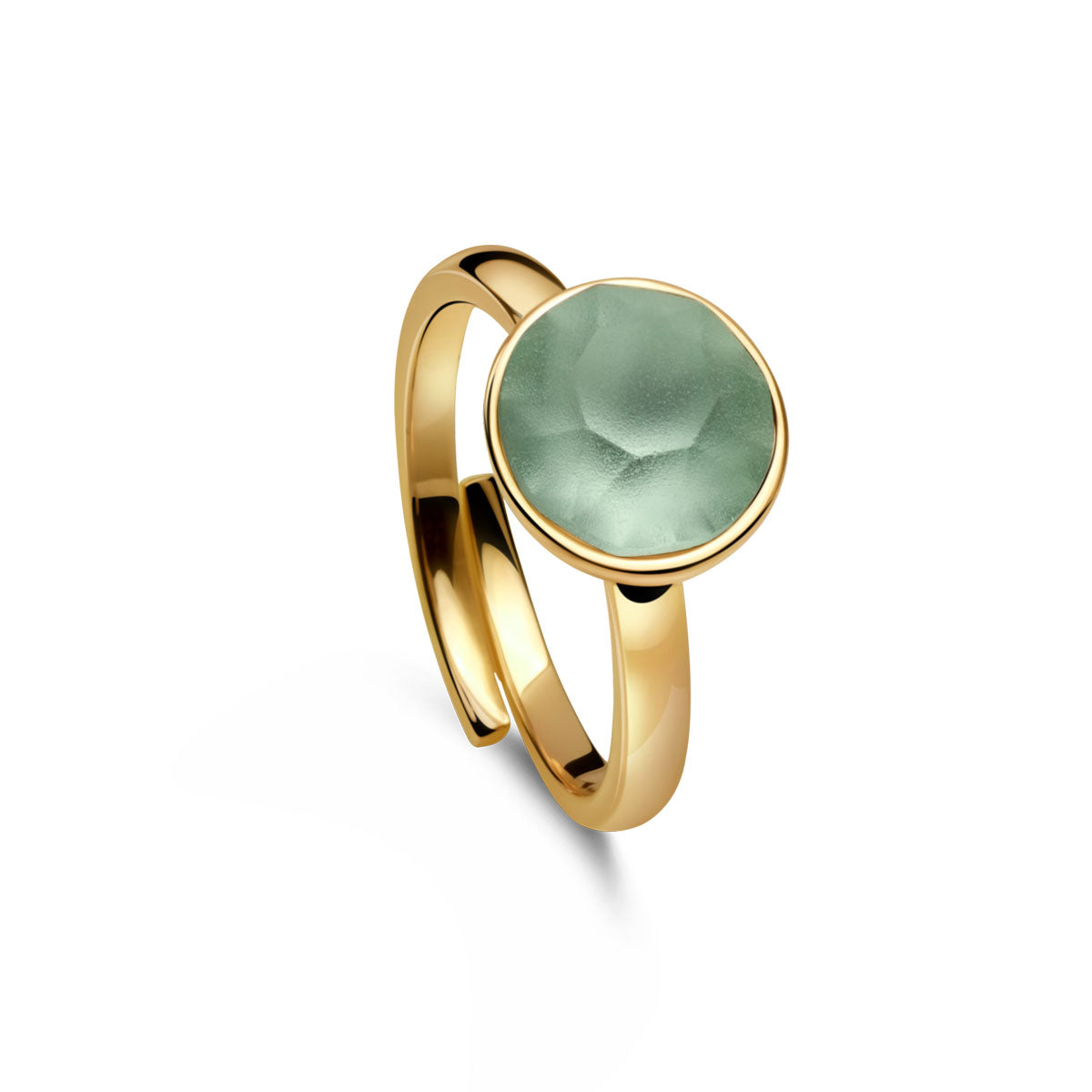 Ring 925 Silber grün Zirconia#oberflache_vergoldet