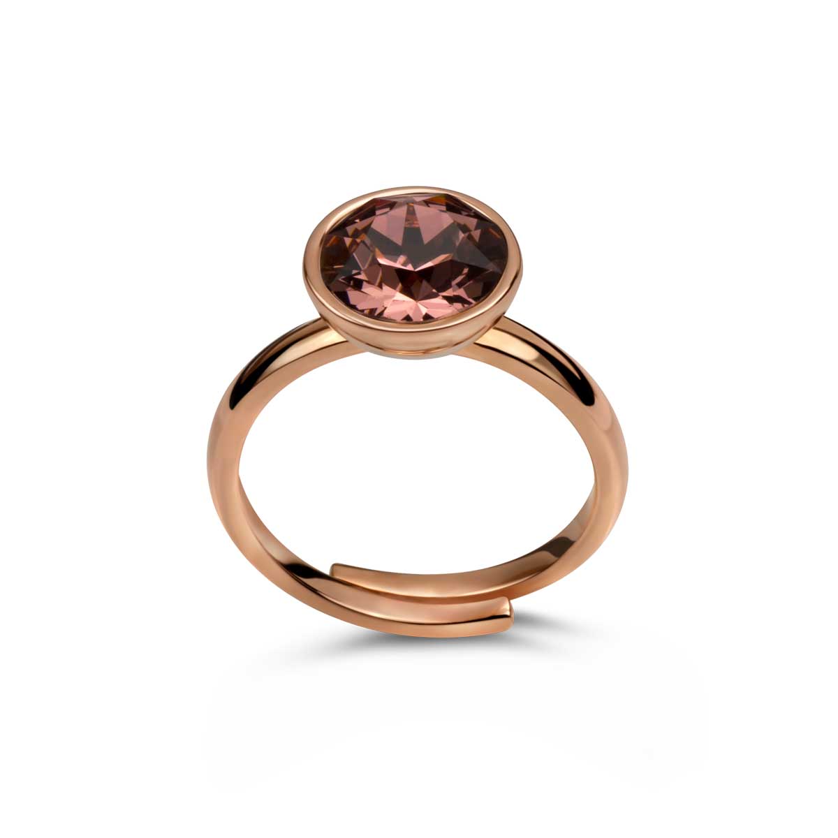 Ring 925 Silber rosa verstellbar#oberflache_rosevergoldet