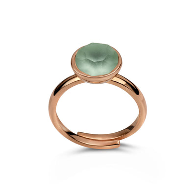 Ring 925 Silber grün Zirconia#oberflache_rosevergoldet
