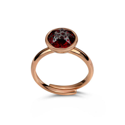 Ring 925 Silber rot verstellbar#oberflache_rosevergoldet