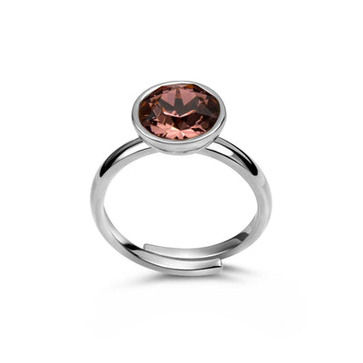 Ring 925 Silber rosa verstellbar#oberflache_silber