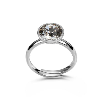 Ring 925 Silber Kristall Zirkonia verstellbar#oberflache_silber