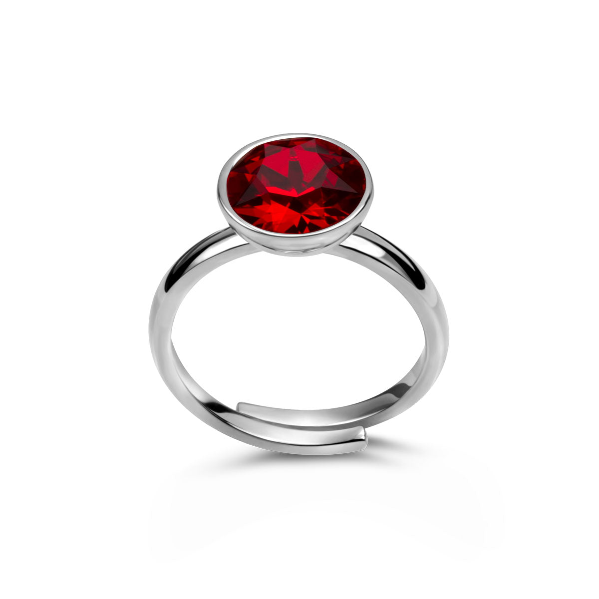 Ring 925 Silber roter Stein#oberflache_silber