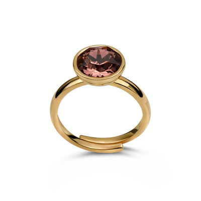Ring 925 Silber rosa verstellbar#oberflache_vergoldet