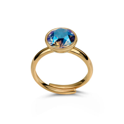 Ring 925 Silber blau saphir#oberflache_vergoldet